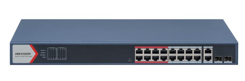 16 Port Fast Ethernet Smart POE Switch - DS-3E1318P-EIM(16PORT)