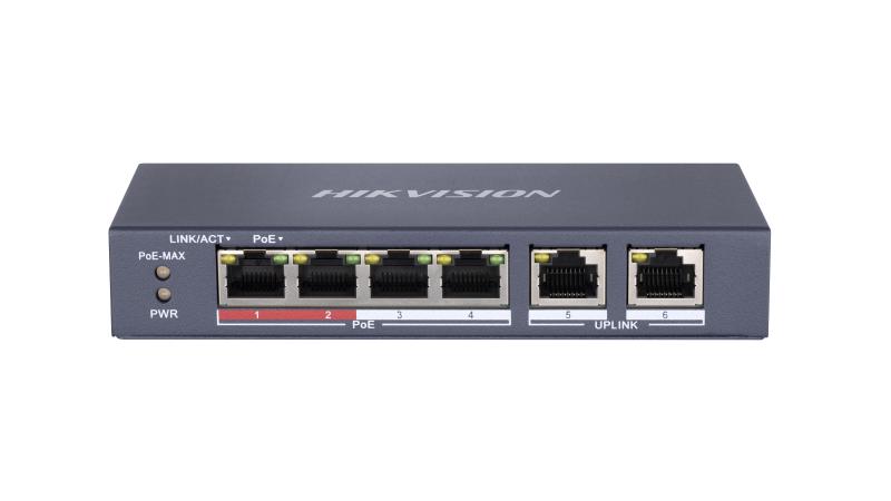 4 Port Fast Ethernet Unmanaged POE Switch - DS-3E0106P-EM 4 Port Fast Ethernet Unmanaged POE Switch - DS-3E0106P-EM